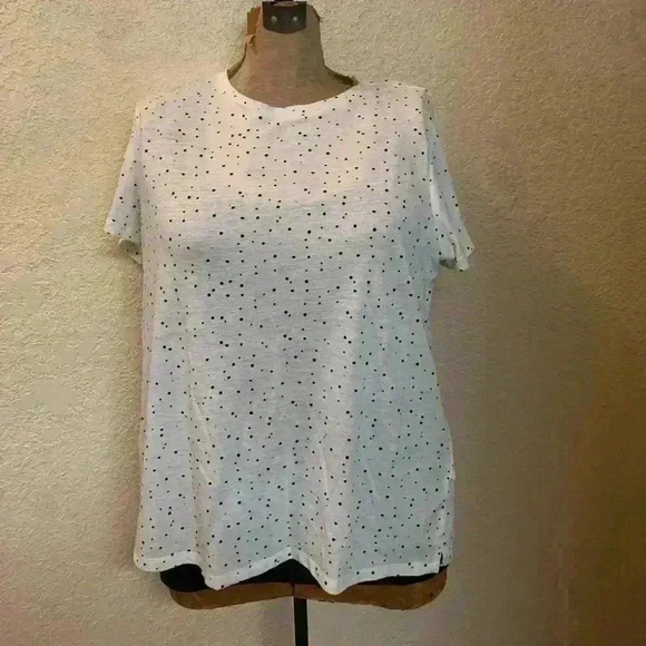 Primark bundle of 2 women’s crop cotton stretch T-shirts. Black & white sz L - Picture 1 of 8